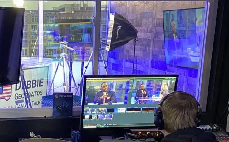 Live stream producer operating a video switcher