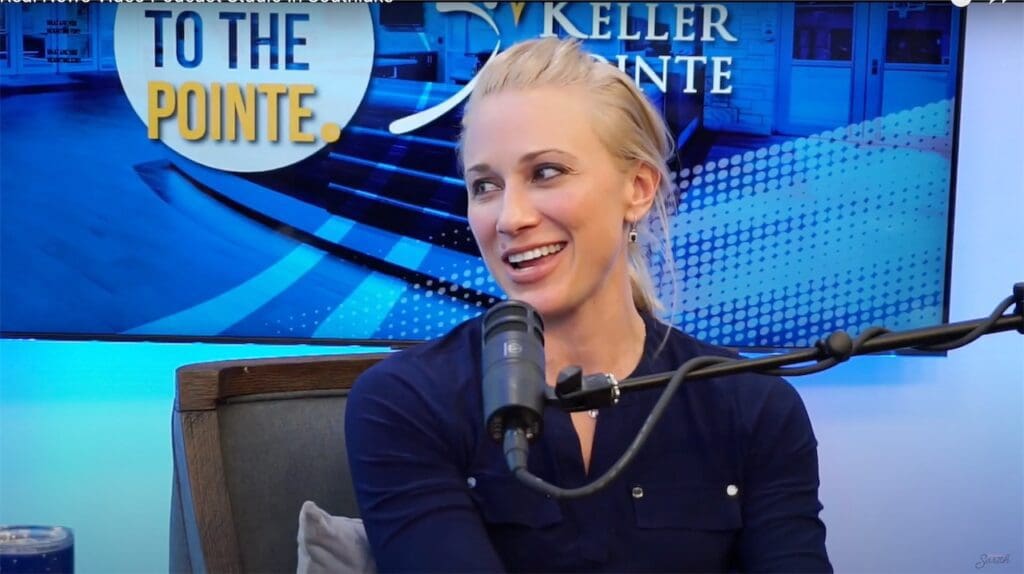Woman hosting her podcast in our Southlake Studio - RNCN