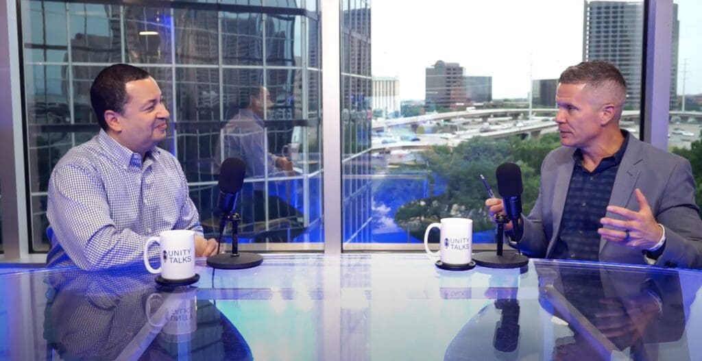 Recruiters recording a staffing industry podcast in an RNCN studio
