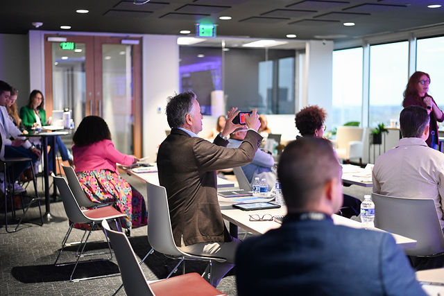 Audience engaging during an event in the Dallas event space